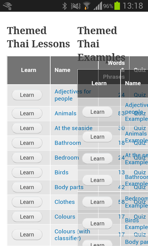 Online lessons overlapping on mobile